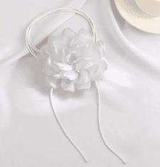 Camerazar Veľký náhrdelník s bielym kvetom, jesenný štýl