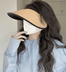 Camerazar béžový slamený klobúk so slnečnou clonou, veľkosť univerzálna, materiál slama
