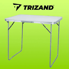 Trizand Skladací turistický stôl z hliníka, nosnosť 20 kg, rozmery 80 x 60 x 70 cm