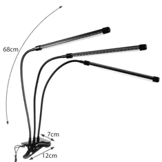 Gardlov LED lampa na pestovanie rastlín, 3 ks, 30 W, vodotesná IP54, s časovačom a diaľkovým ovládaním