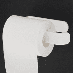 Camerazar Nástenný držiak na toaletný papier, biely, sada 2 ks