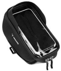 Iso Trade Vodotesná taška na bicykel s priehľadným puzdrom na telefón, držiak na riadidlá, veľkosť 14/19/9,5 cm