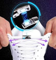 Camerazar Elastické šnúrky do topánok s magnetickým zapínaním, biele, dĺžka 100 cm