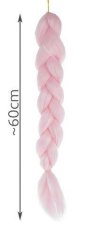 Soulima Vrkoče zo syntetických vlasov, ružové, dĺžka 60 cm, odolné voči UV žiareniu a teplu