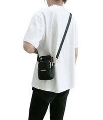 Camerazar Priestranná čierna taška cez rameno s puzdrom na telefón a organizérom