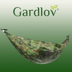 Gardlov Turistická hojdacia sieť Santiago Army s moskytiérou, farba Camo, plastový materiál, 260x140 cm