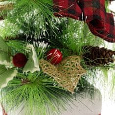 Ruhhy Umelý vianočný stromček oblečený 45 cm, zelený/biely/zlatý/červený, plast