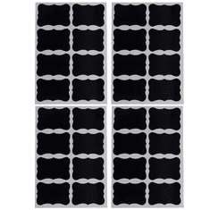 Malatec PVC samolepiace etikety, čierne, 24 ks + biele pero, veľkosť 5 x 3,5 cm