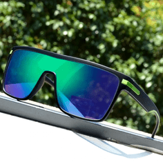 Camerazar Veľké pánske polarizačné slnečné okuliare so zrkadlovými sklami, čierne, plast