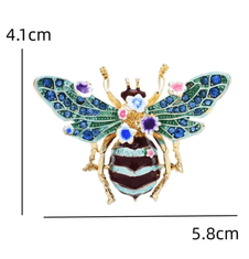 Camerazar Elegantná smaltovaná brošňa s kvetmi a zirkónmi, striebro, veľkosť 5x3 cm