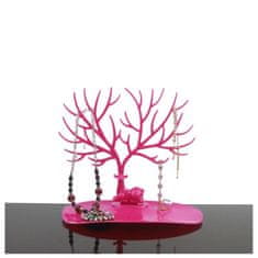 Flor de Cristal Stojan na šperky Flamenco Mystique Tree, vysoký lesk, plast, 21,5x25x15 cm