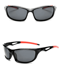 Camerazar Univerzálne čierne športové polarizačné okuliare na šoférovanie, odolné proti poškriabaniu, s UV ochranou