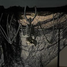 Malatec Veľká halloweenska dekorácia Kostlivec netopier, béžová, 28 x 16,5 x 5 cm