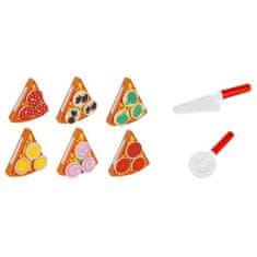 Kruzzel Drevená pizza pre deti s náradím a príslušenstvom, veľkosť 21x2,5 cm, hmotnosť 0,62 kg
