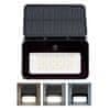 Solight Solight LED solárny reflektor so senzorom, 6W, 660lm, 3CCT, Li-Ion, čierna WL913