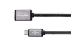 slomart KM0333 USB-micro USB kábel zásuvka-zástrčka 0,2m OTG Kruger&Matz