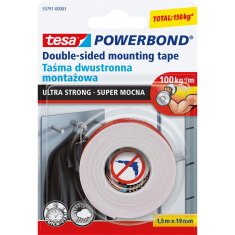 Tesa Montážna páska Powerbond vnútorná/vonkajšia 1,5 m: 19 mm (silná do 10 kg na 10 cm)