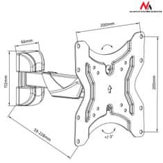 Maclean MC-741 46735 Držiak na TV alebo monitor 13-42 palcov 25 kg čierny