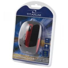 Titanum TM108K Drôtová 3D optická USB myš Barracuda čierna Titanum