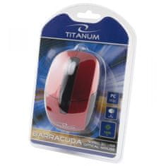 Titanum TM108R 3D optická drôtová USB myš Barracuda červená Titanum