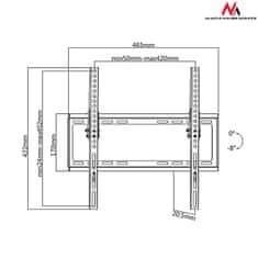 Maclean MC-774 51444 TV držiak 32-55 palcov max Vesa 400x400 35kg