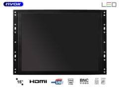 slomart LCD monitor s otvoreným rámom 15 palcov LED VGA HDMI DVI 12V 230V... (NVOX OP1500VH)