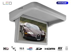 slomart Závesný stropný monitor, automaticky spúšťaný, LED HD 15 palcov, HDMI USB SD Video-IN 24V.