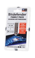 LP Rodinný balík Bitdefender na 1 rok + 32 GB flash disk