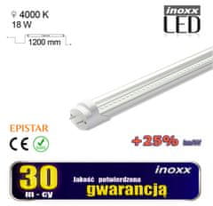 slomart 20x LED žiarivka 120cm 18w T8 4000K G13 neutrálna priehľadná