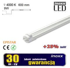 slomart LED žiarivka 60cm 9w T8 4000K G13 neutrálna transparentná jednostranná