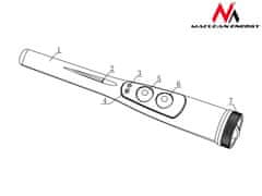 Maclean Detektor kovov Maclean, PinPoint, vodotesný, MCE120