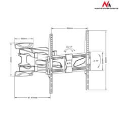 Maclean Maclean TV držiak, max VESA 400x400, 26-70", do 45kg, čierny, MC-781