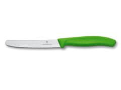 Victorinox Zúbkovaný nôž 11cm Victorinox zelený.
