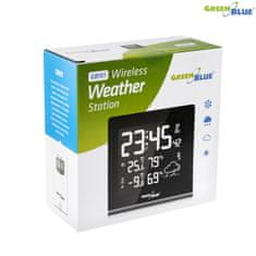 GreenBlue Bezdrôtová meteorologická stanica 9 farieb GreenBlue GB151 DCF VA LCD