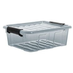 slomart Plast Team Home Box 1,6L nádoba s vekom, priehľadná šedá