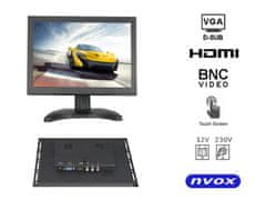 slomart Dotykový LED monitor s otvoreným rámom 8 palcový VGA HDMI AV BNC 12v 230v