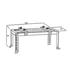 Maclean Držiak podlahovej základne pre klimatizáciu / tepelné čerpadlo Maclean, 280-870 mm / 230-450 mm, Max 36000 BTU, pozinkovaná oceľ, pre