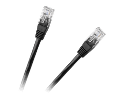 LP Patchcord kábel UTP 8c zástrčka-zástrčka 0,5m CCA čierna kat.6e