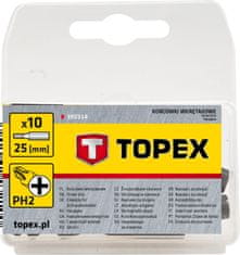 Topex Skrutkovacie bity PH2 x 25 mm, 10 ks.