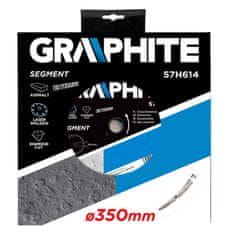 Graphite Diamantový kotúč 350 x 25,4 mm, segmentovaný, zváraný laserom