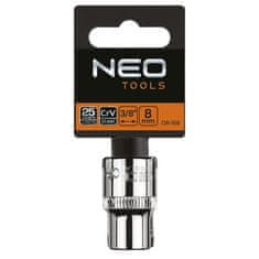 NEO 3/8" šesťhranná objímka, 8 mm