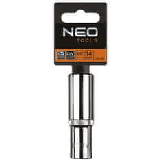 NEO 3/8" dlhá šesťhranná objímka, 14 mm