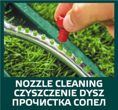 Verto Oscilačný postrekovač, plocha postrekovania 13x18 m, 16 rozprašovacích trysiek, ihla na čistenie trysiek