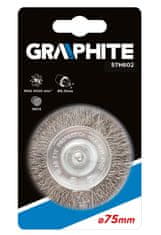 Graphite Drôtená kotúčová kefa so stopkou 75 mm, INOX