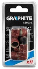 Graphite Brúsny pás 12,7 mm, K60, K120, sada. 10 ks + špendlík 3,2 mm