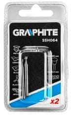 Graphite HSS trapézová fréza 2,95 mm, stopka 3,2 mm, 2 ks.