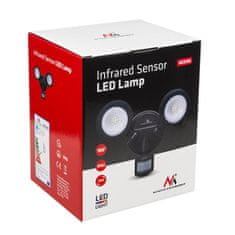 Maclean Maclean LED lampa, nástenná, s PIR senzorom, PC+ALU, 20W, 1900lm, IP65, neutrálna biela 4000K, šedá, MCE368