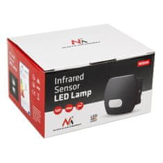 Maclean Maclean LED lampa, nástenná, s PIR senzorom, PC+ALU, 20W, 1600lm, IP65, neutrálna biela 4000K, šedá, MCE366