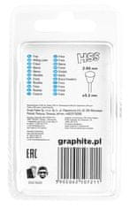 Graphite HSS trapézová fréza 2,95 mm, stopka 3,2 mm, 2 ks.