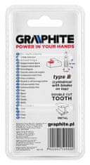 Graphite HM fréza na kov, typ B (cylindrická s čepeľami navrchu), 8 x 20 mm, stopka 6 x 45 mm